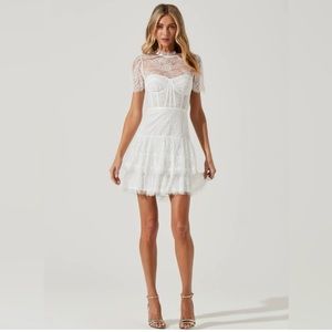 NWT ASTR The Label lace bustier mini dress